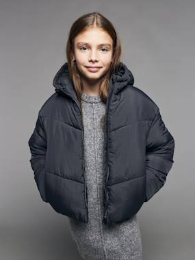 Fille-Doudoune fille courte à capuche 