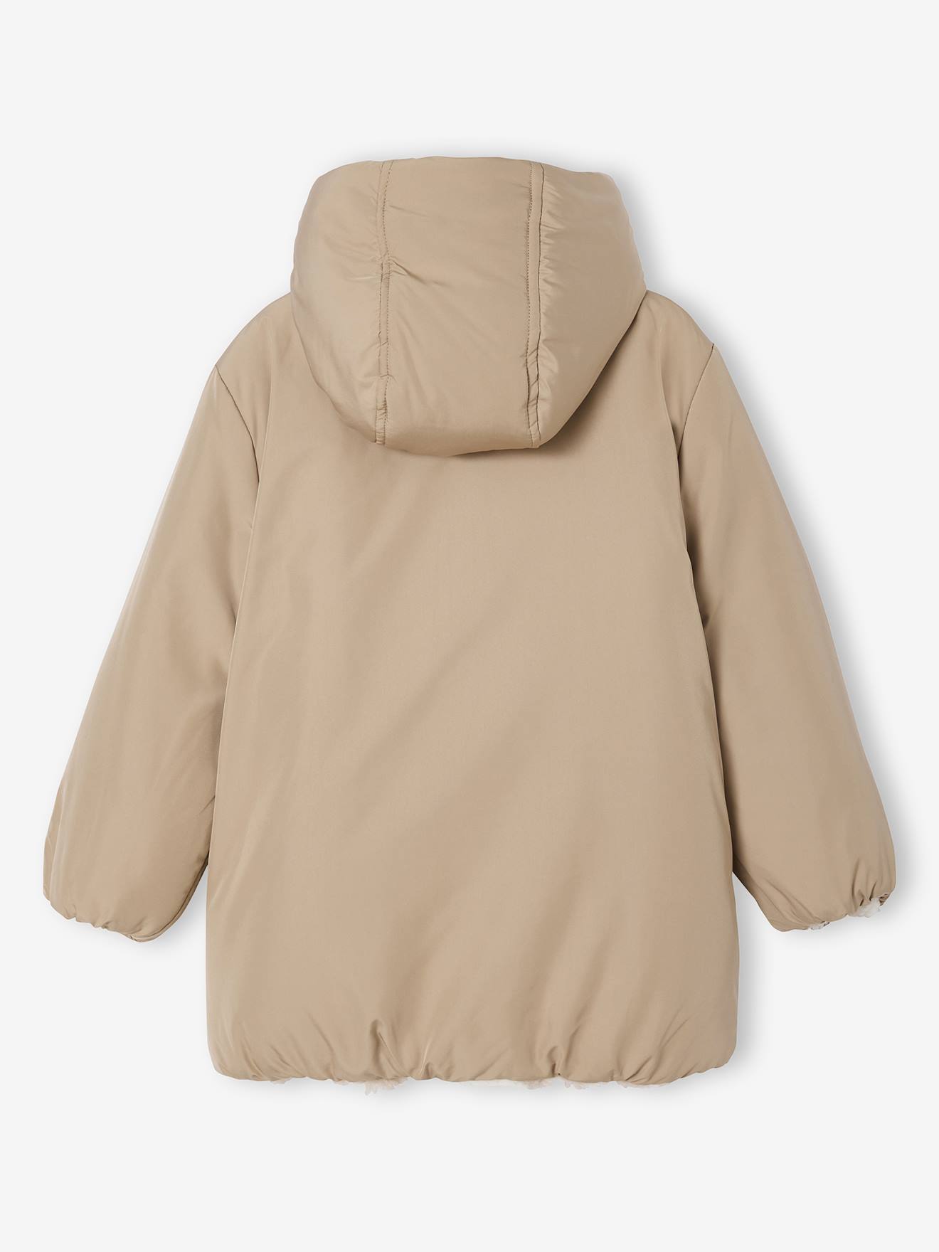 VERTBAUDET Manteau à Capuche Fille Imprimé Léopard - Drap De Laine Chaud Et Stylé