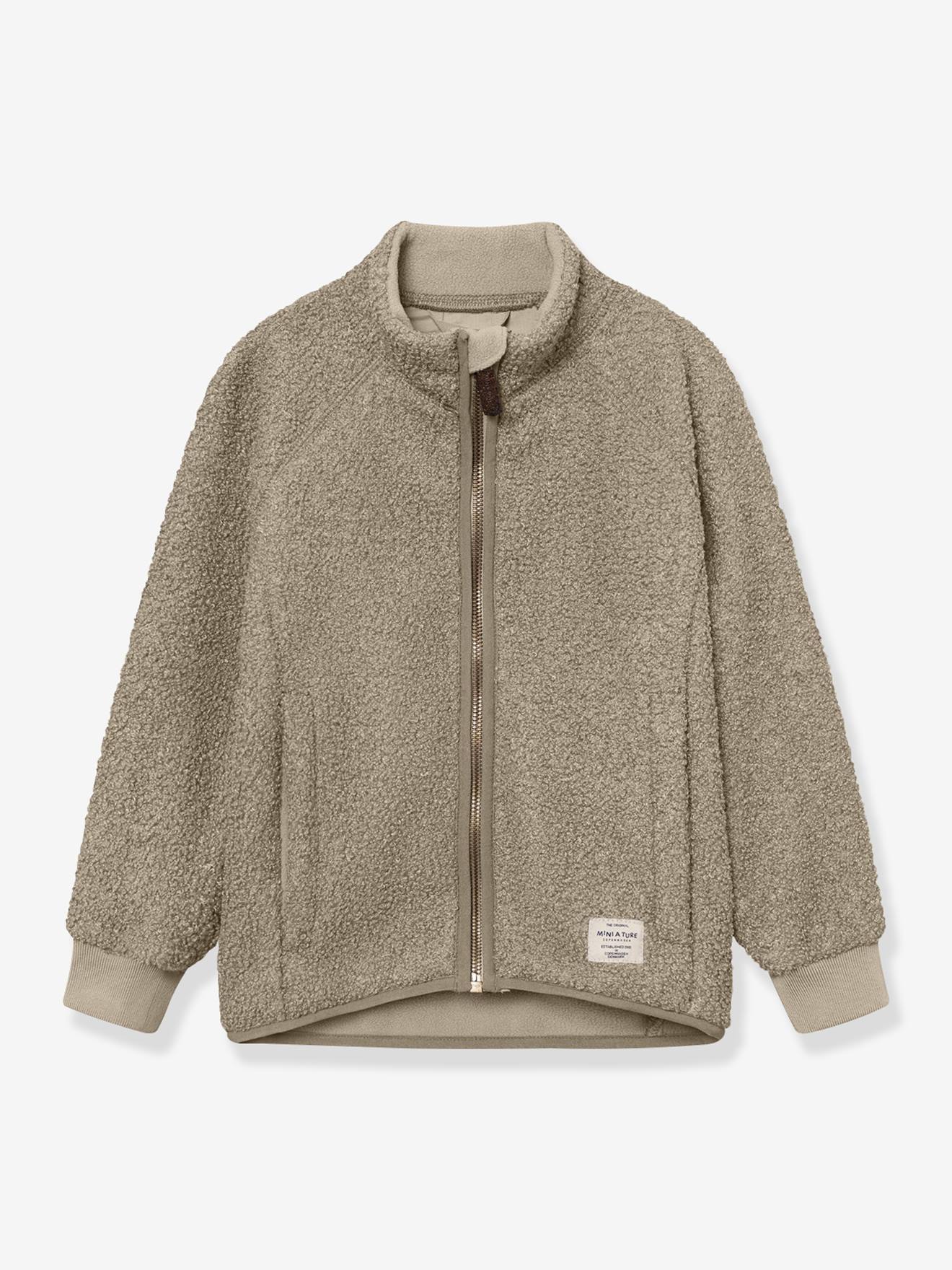 MATCEDRIC Teddy Fleece Jacket with Zip, MINI A TURE - green, Girls