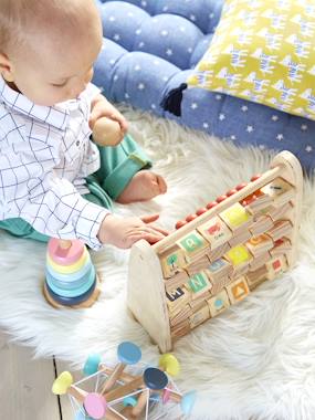 Set D'apprentissage Chiffres En Bois Vertbaudet - 1 à 10, Billes Colorées, Tri, Comptage, éducatif Dès 3 Ans