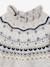 Pull jacquard détails brillants fille gris chiné+rose poudré - vertbaudet enfant 