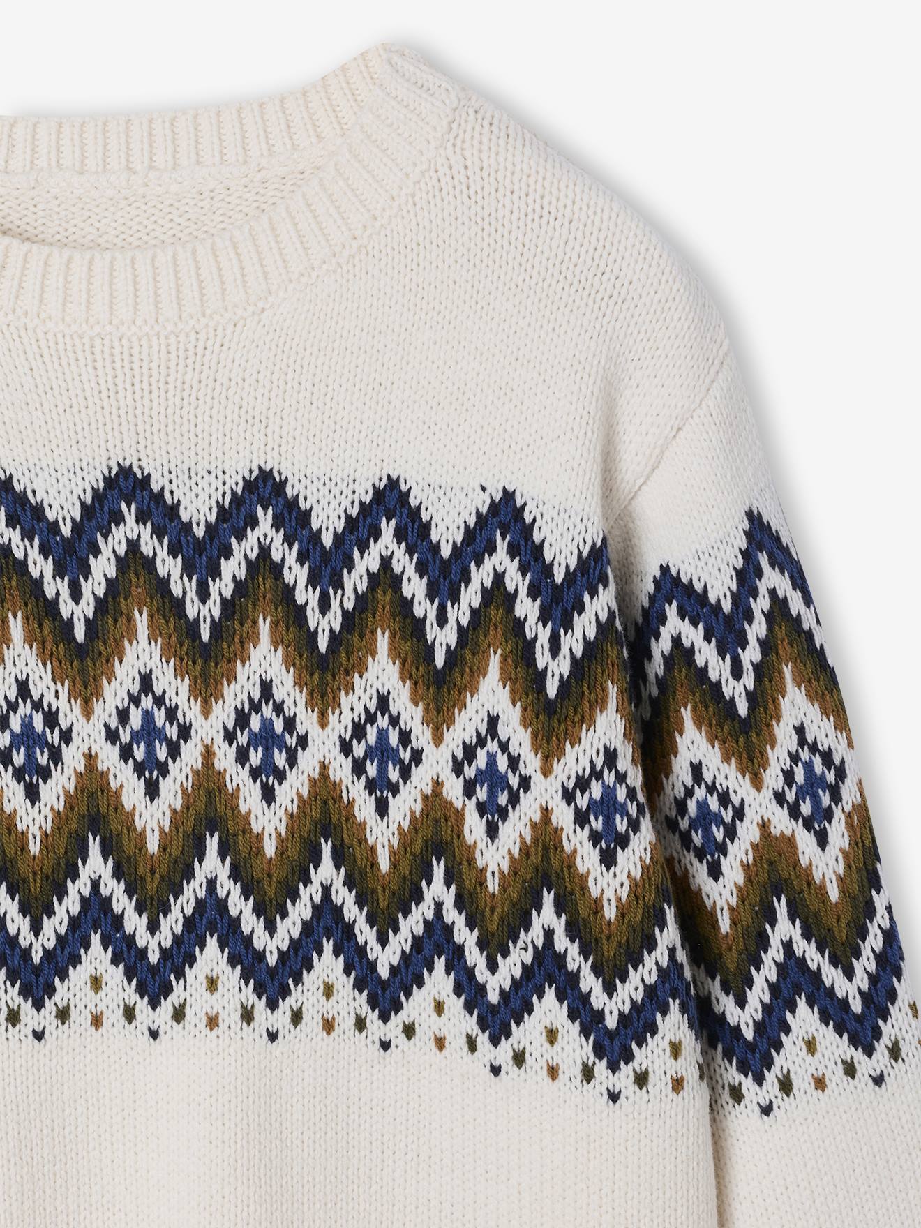 Pull en Maille avec Jacquard - Bleu foncé - Garçon - 0.00