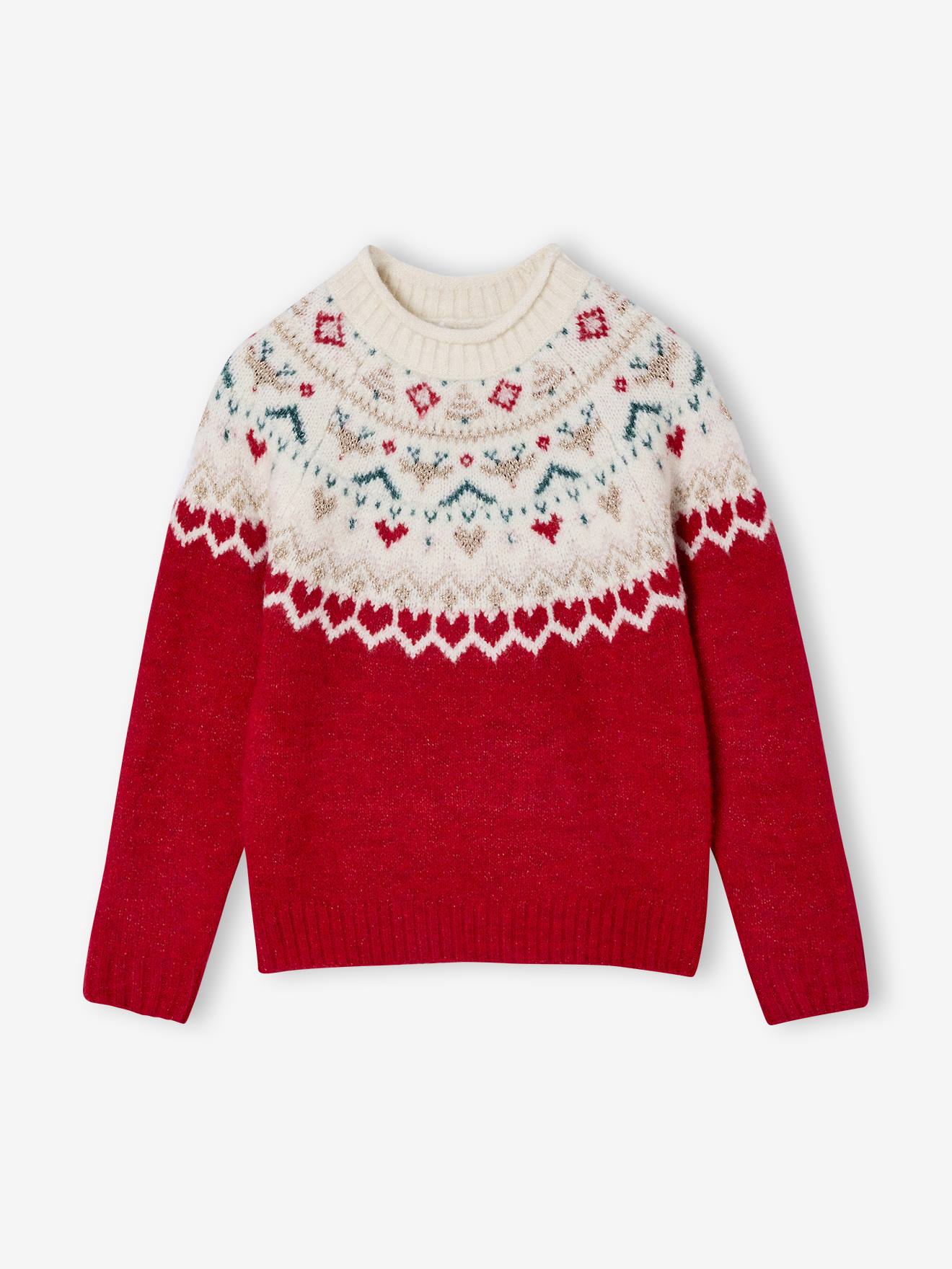 Pull Fille Jitter Bug à Motifs Noël Et étoiles - Taille M - Occasion Très Bon état