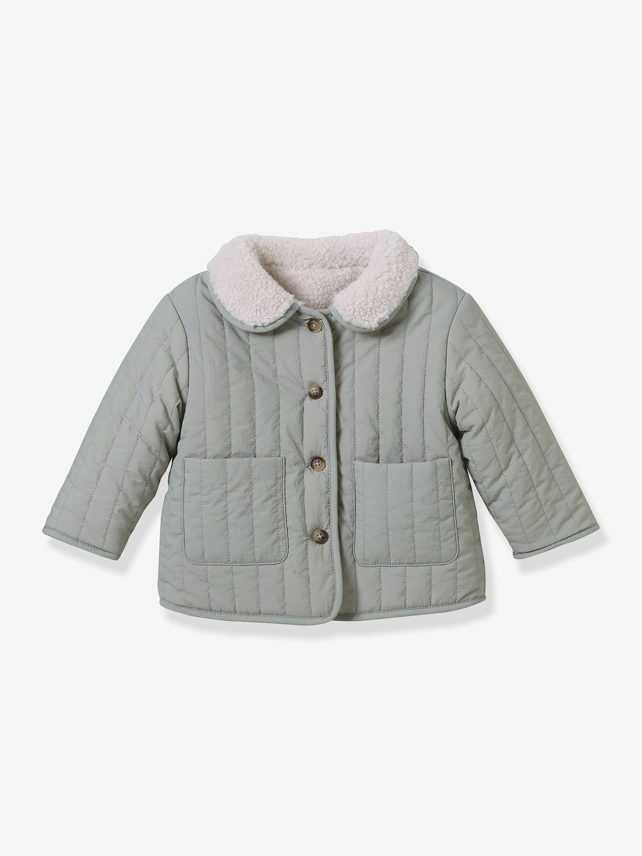 【新品未使用】baby frill wool like shirt jacket reversible-jacket-for-babies-