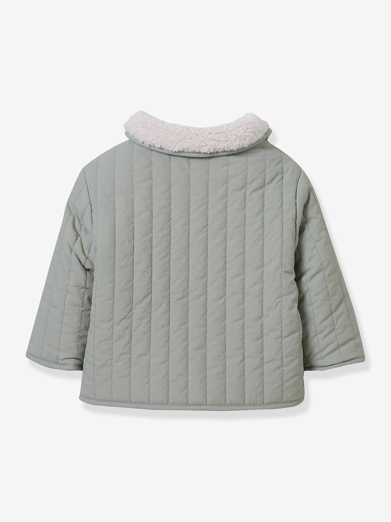 Reversible Jacket for Babies, CYRILLUS - aqua green, Baby