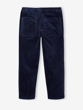 Pantalon Garçon En Velours Côtelé VERTBAUDET - Coupe Droite, Ceinture élastique, Taille 9A