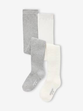 -Lot de 2 paires de collants fille