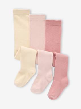 -Pack of 3 Knitted Tights for Babies