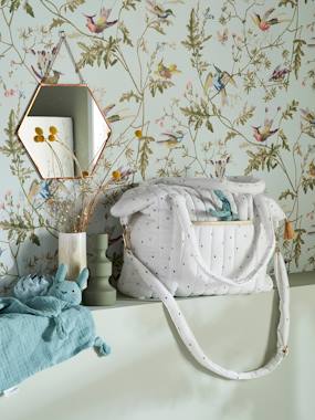 VERTBAUDET Sac à Langer Multipoches En Gaze De Coton Family L - Avec Tapis, Porte-Biberon, Attaches Poussette