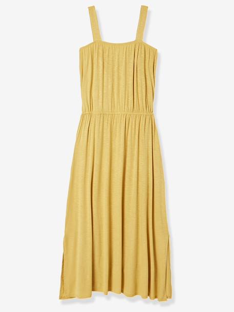 Robe longue de maternité col macramé JAUNE SAFRAN - vertbaudet enfant 
