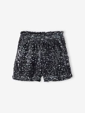-Girls' sequin Christmas shorts