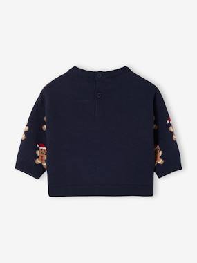 Pull Jacquard Coeurs Bébé Fille Vertbaudet - Ivoire, Taille 12 Mois (74cm), Manches Longues