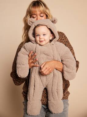 Baby-Pramsuit with Leopard Lining, Family Capsule Collection, ENVIE DE FRAISE