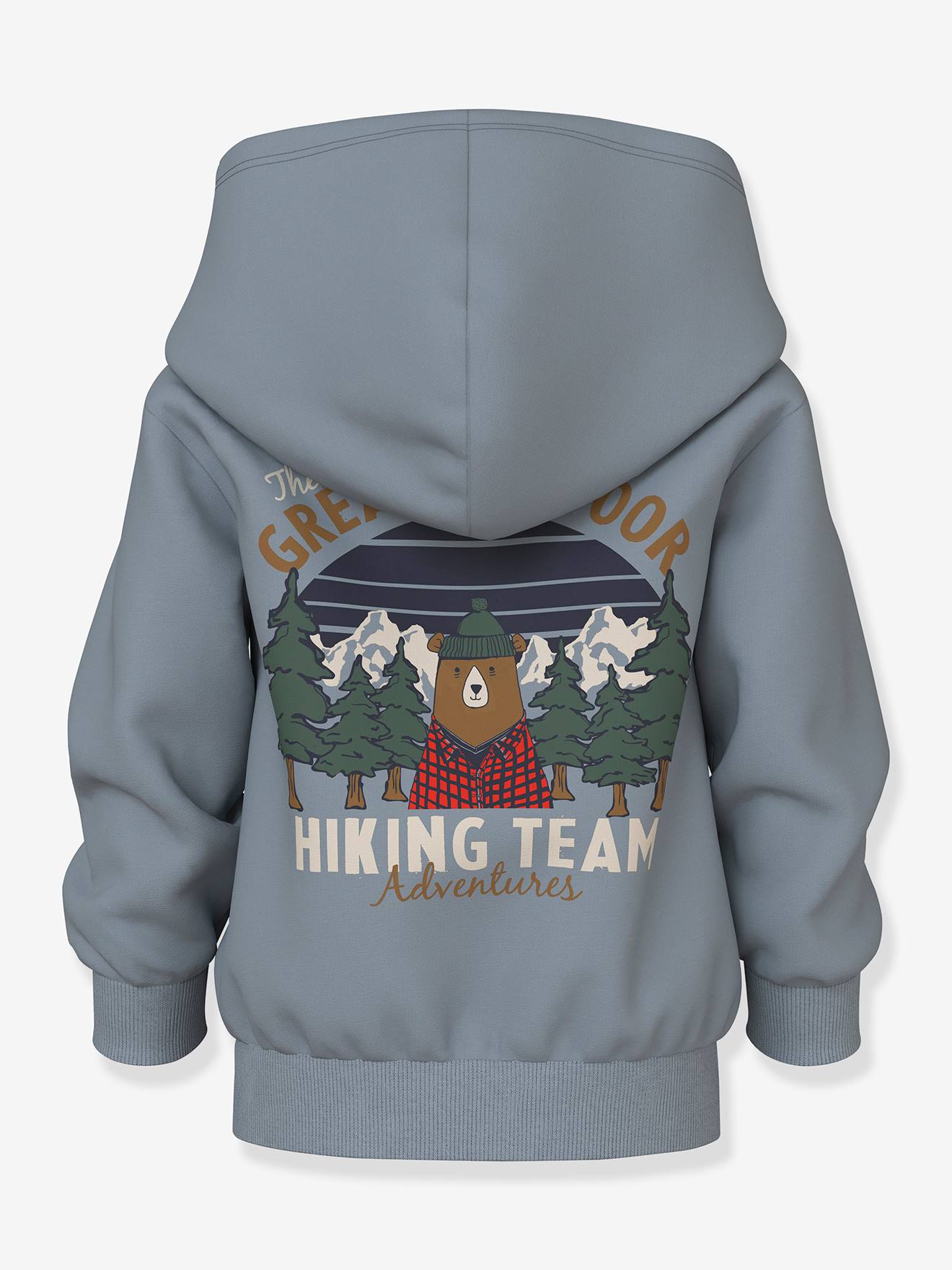 Pull Hoodie Garçon Animal 10-11 Ans - Gris - Capuche Et Poches - Coton - Occasion Bon état