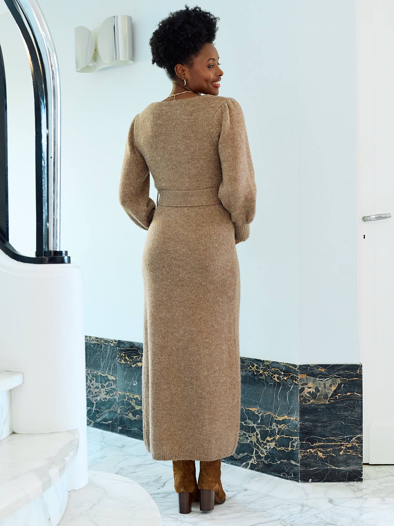 knee length dresses for ladies Maternity & Nursing Midi Sweater Dress main image 0