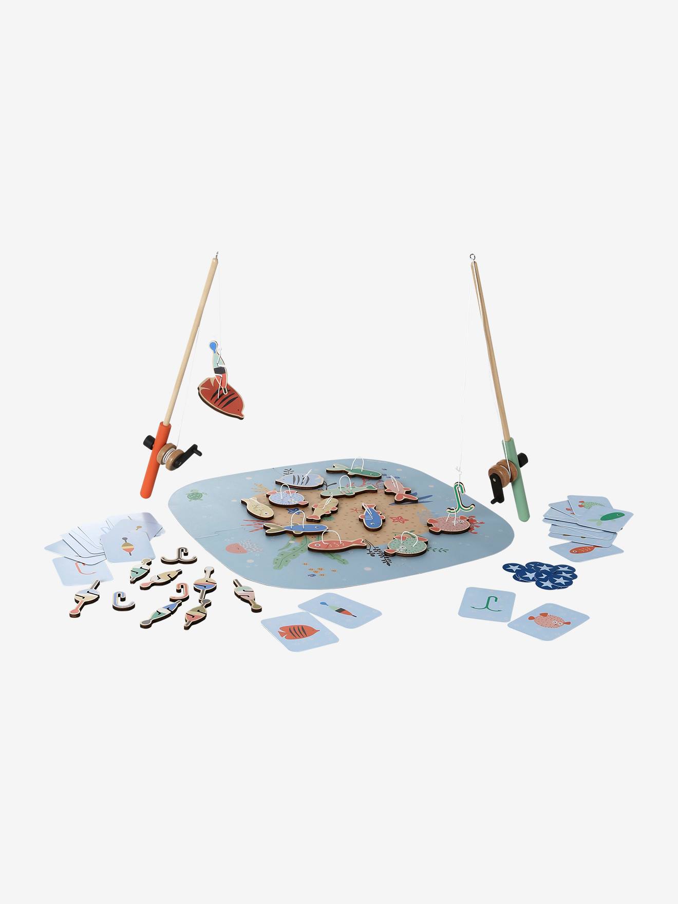 Pêche à la ligne magnétique en bois FSC® multicolore - Vertbaudet