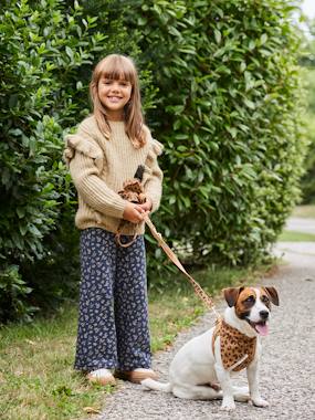 -Wide-Leg Fleece Leggings for Girls