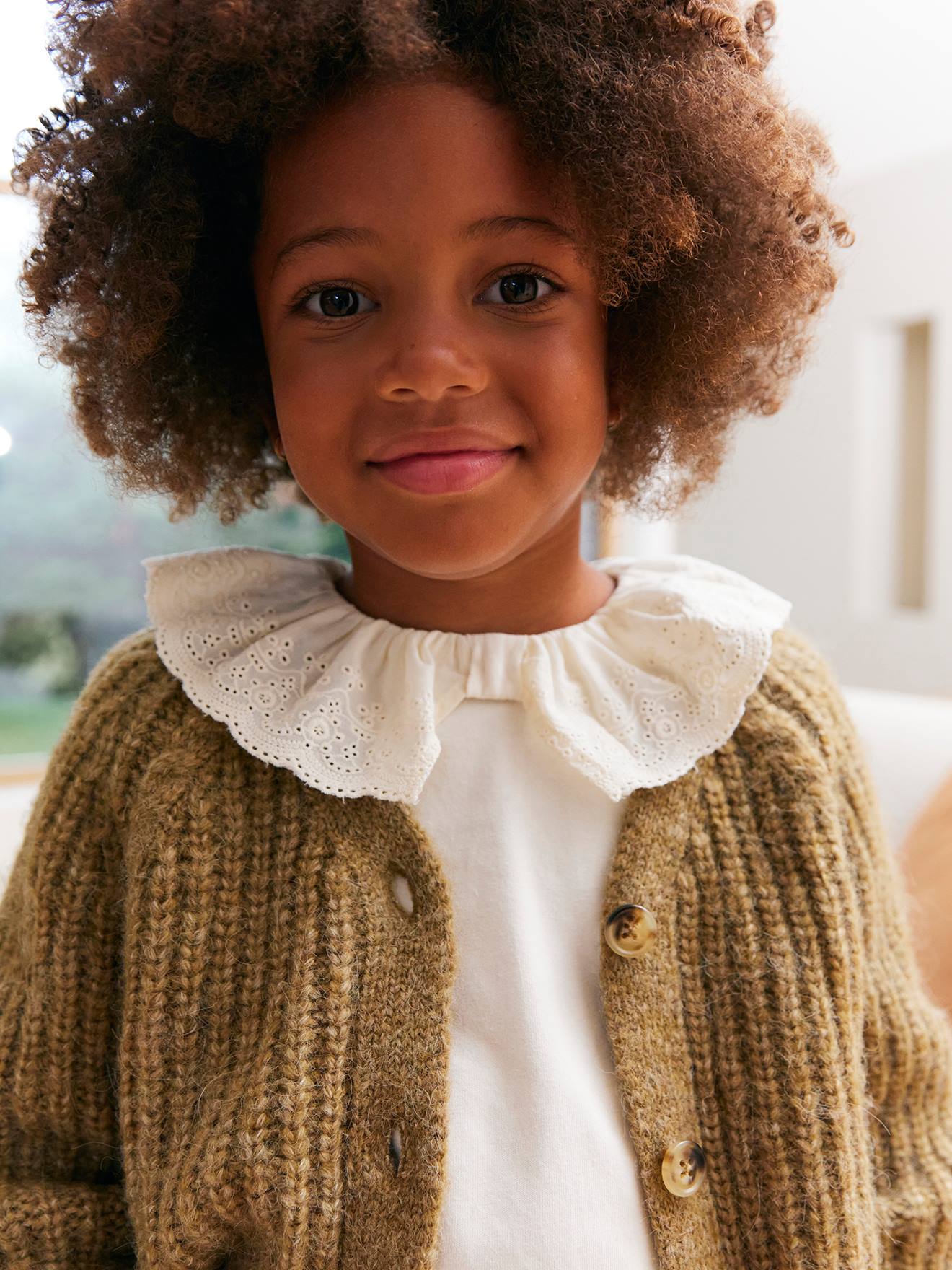 T-shirt Basique Fille George, Beige, Coton Et Polyester, Taille 5-6 Ans