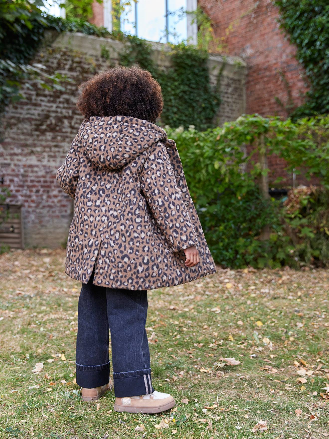 Manteau Fille Avec Ceinture Et Capuche - Taille 6 Ans - Occasion Très Bon état