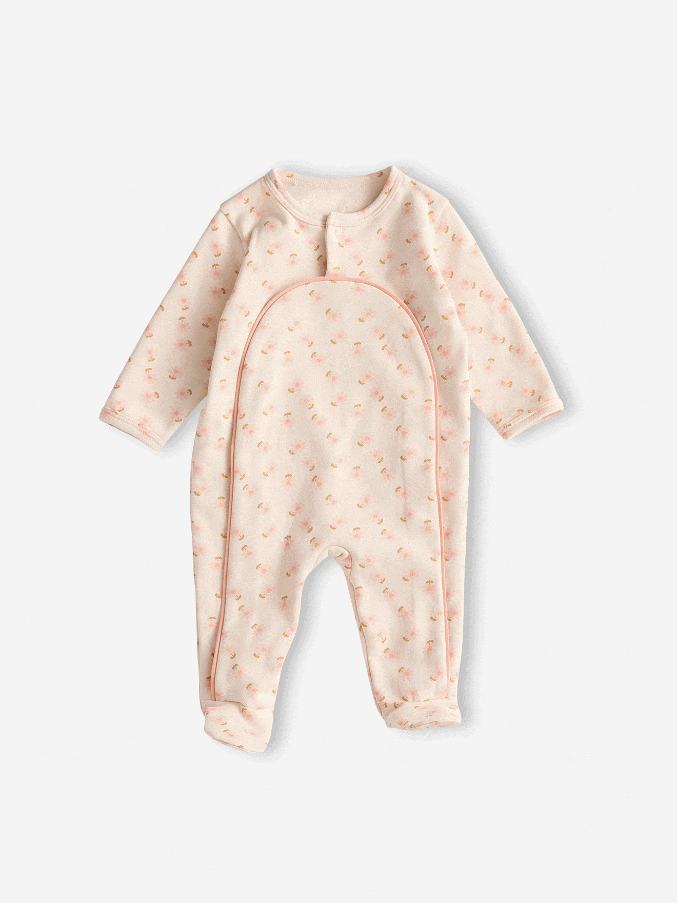 Fleece Sleepsuit for Newborns ecru, Baby