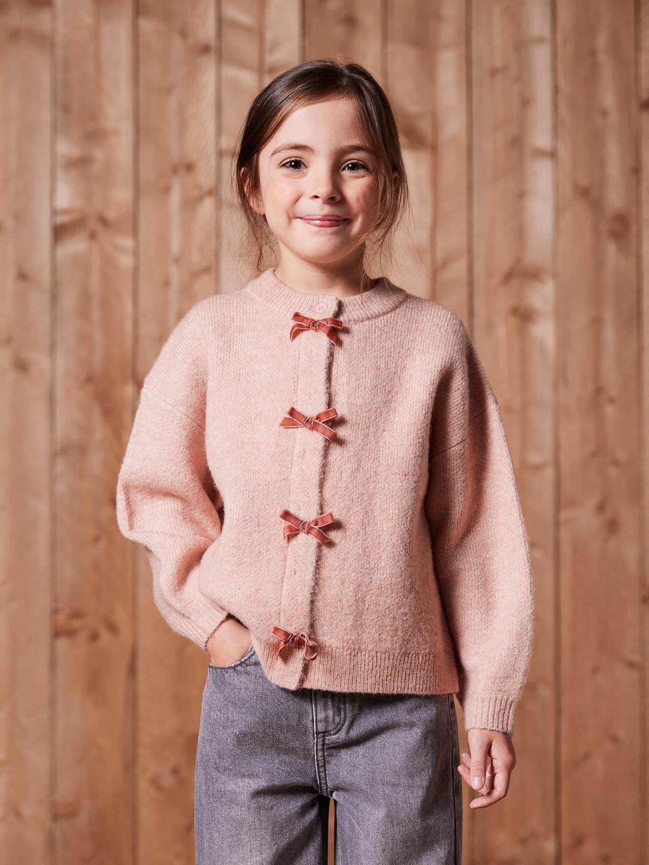 American Girl© Cardigan Junior S Black Velvety Shrug Sweater