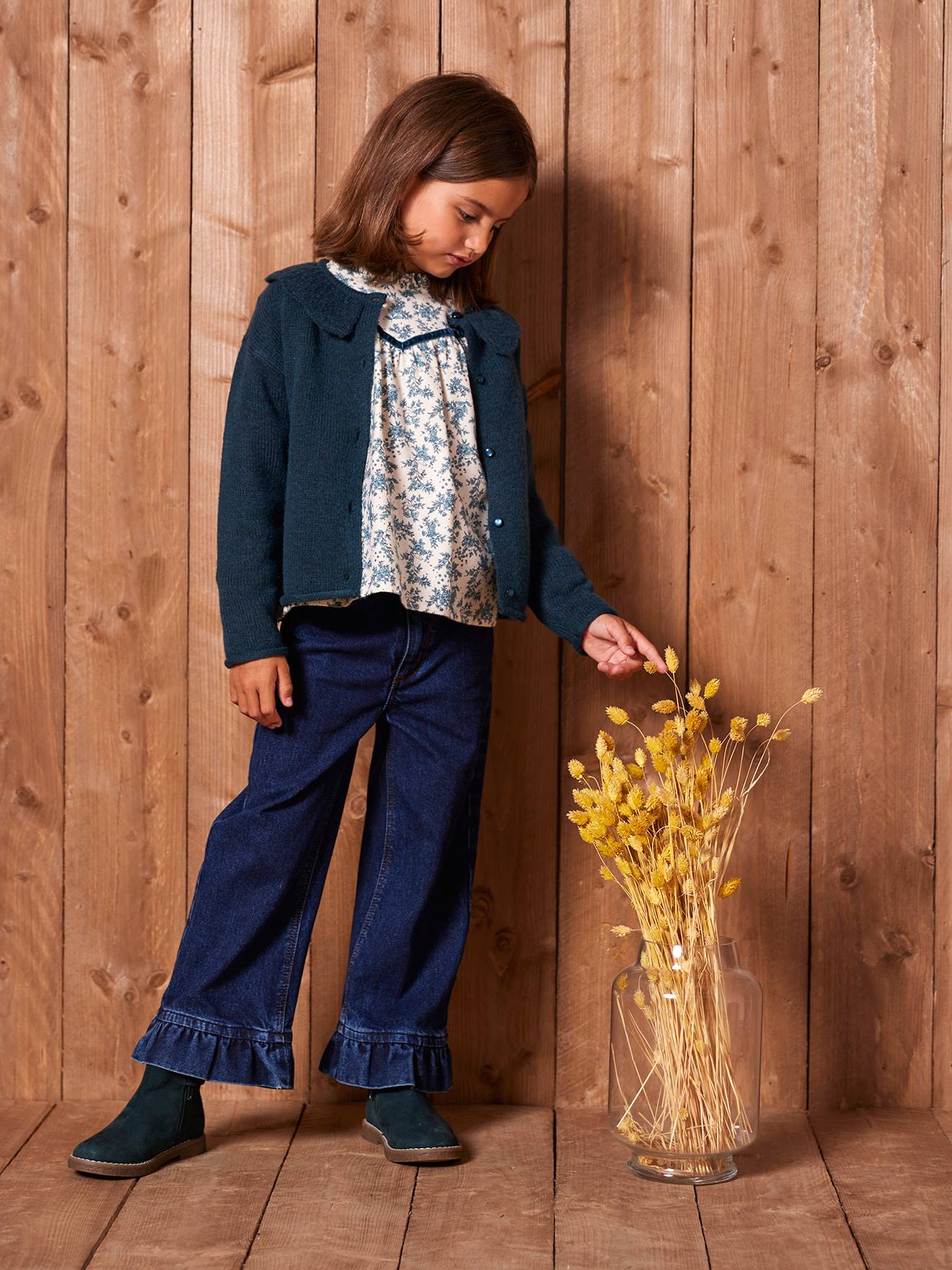 Pantalon Ponte à Volants Vichy Fille – Janie And Jack – Taille 4T – Bleu Royal (neuf Avec étiquette)