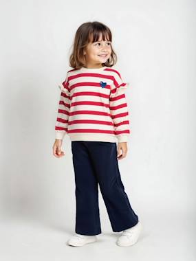 Pantalon fille large velours côtelé style paperbag   - vertbaudet enfant