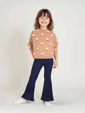 Printed Sweatshirt & Flared Leggings Set for Girls  - vertbaudet enfant