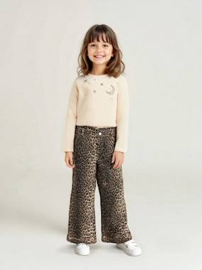 Pantalon imprimé lépoard pour fille, taille 6A (taille US 5-6