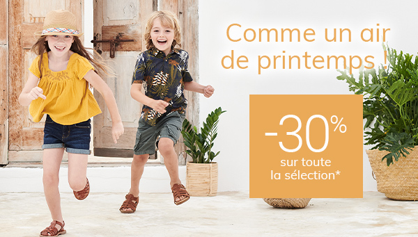 Comme un air de printemps : -30% sur toute la sélection*