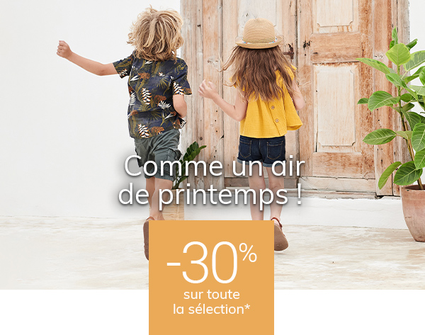 Comme un air de printemps : -30% sur toute la sélection*