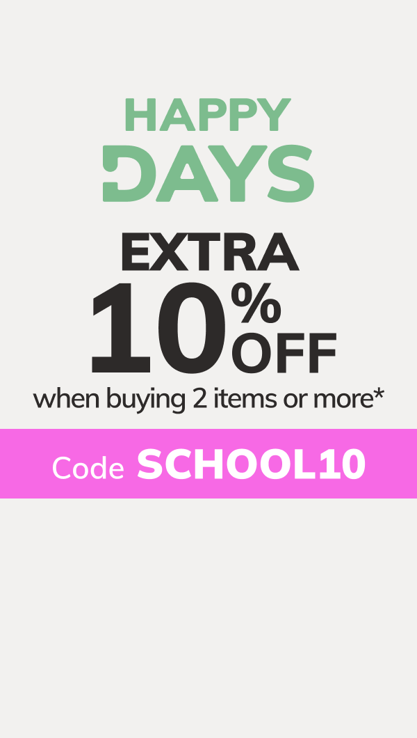 Happy Days : Extra 10% OFF when buying 2 items or more*. Code: ENJOY10